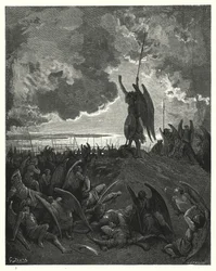 Illustratie van Gustave Doré voor Miltons Paradise Lost, Boek I, regel 331